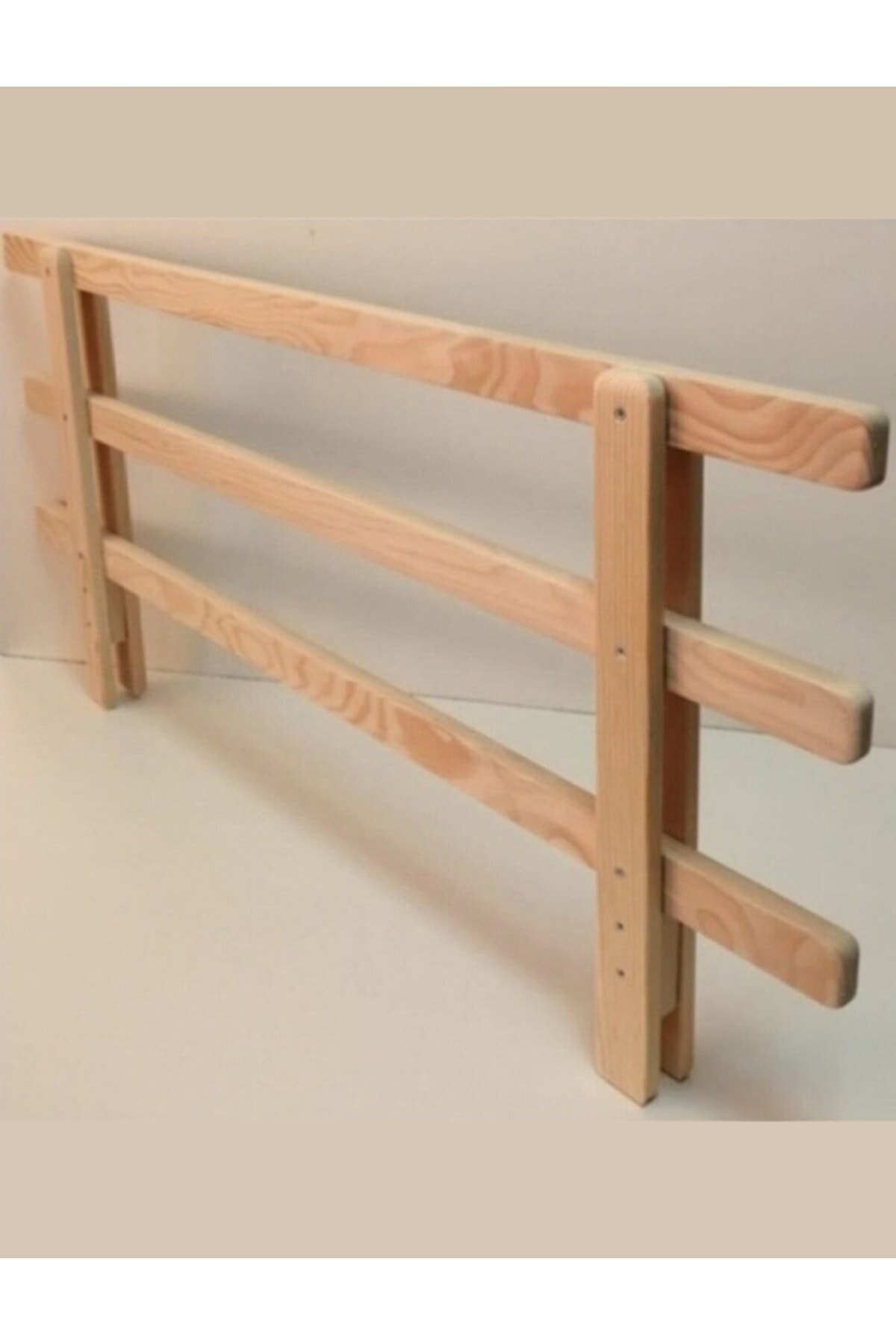 WOODMAR HOME Ahşap Bebek Çocuk Yatak Koruma Bariyeri Korkuluk Beşik Korkuluğu 120x45 Cm